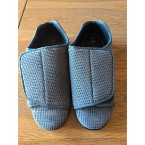 Silverts Men Slip Resistant Slippers Comfort Shoes blue sz 12 Adjustable SV55105